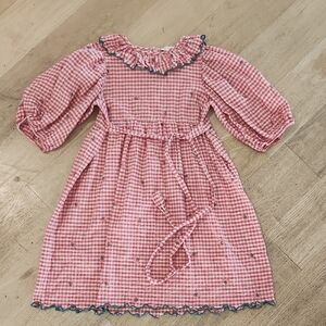Pink Gingham Kids Dress